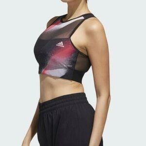 Adidas Unleash Confidence Performance Bra Top Small Black Multicoloured
